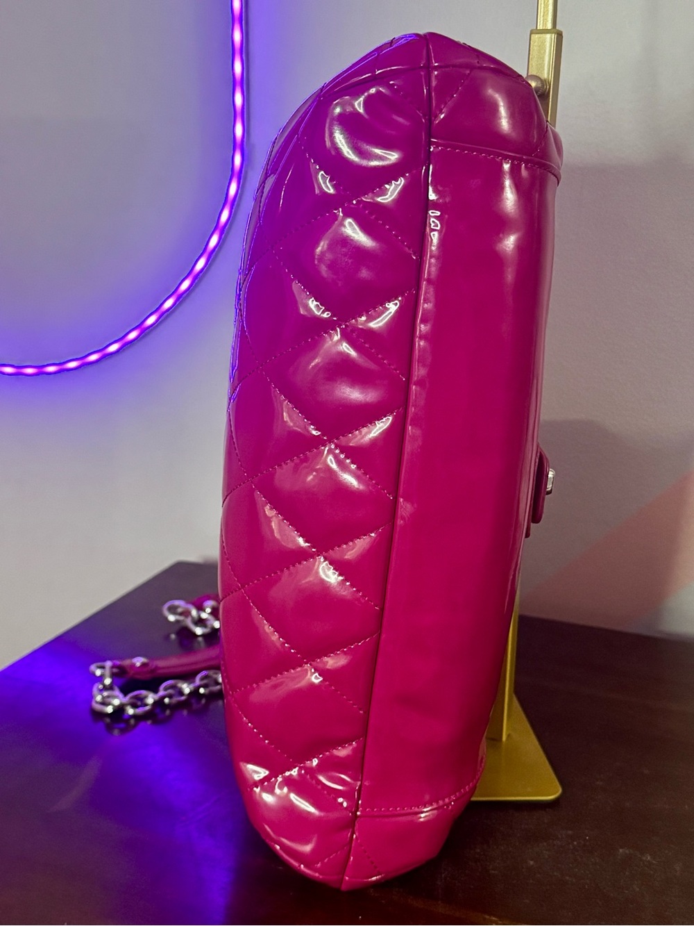 Coach Poppy Pink Liquid Gloss Shoulder Bag - Picture 8 of 16